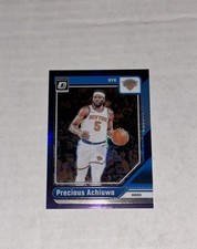 New York Knicks Precious Achiuwa 2025 Panini Donruss Optic BB Purple Prizm Card