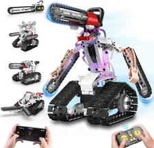 5 in 1 STEM RC Robot Building Kit for Boys, APP & Remote Control Erector Set... 
