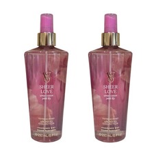 2 Brand New Victoria's Secret Sheer Love Fragrance Mist Body Spray Splash 8.4 Oz