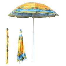 Beach Umbrella Garden Parasol Patio UV Sun Shade Outdoor Parasols w/ Cover