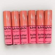 6x - NYX Butter Gloss Lip Gloss CREME BRULEE 0.15 fl.oz / 4.7 mL Each - Mini