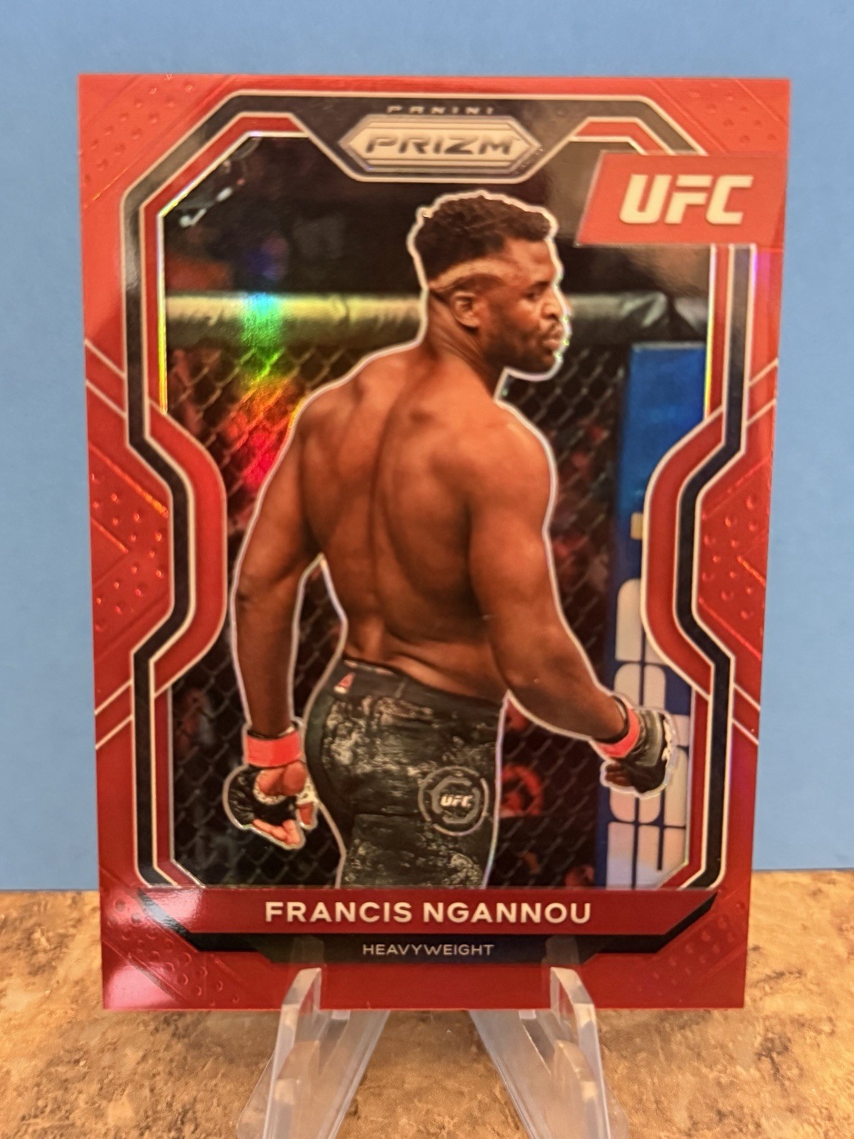 2021 Panini Prizm UFC Red Prizm /275 Francis Ngannou #52