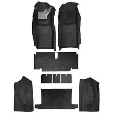 Black Loop Complete Carpet Set Automatic Convertible 1971-1972 C3 Corvette