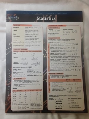 Permacharts Statistics Reference sheet laminated 2009 A-620-3 095607006692