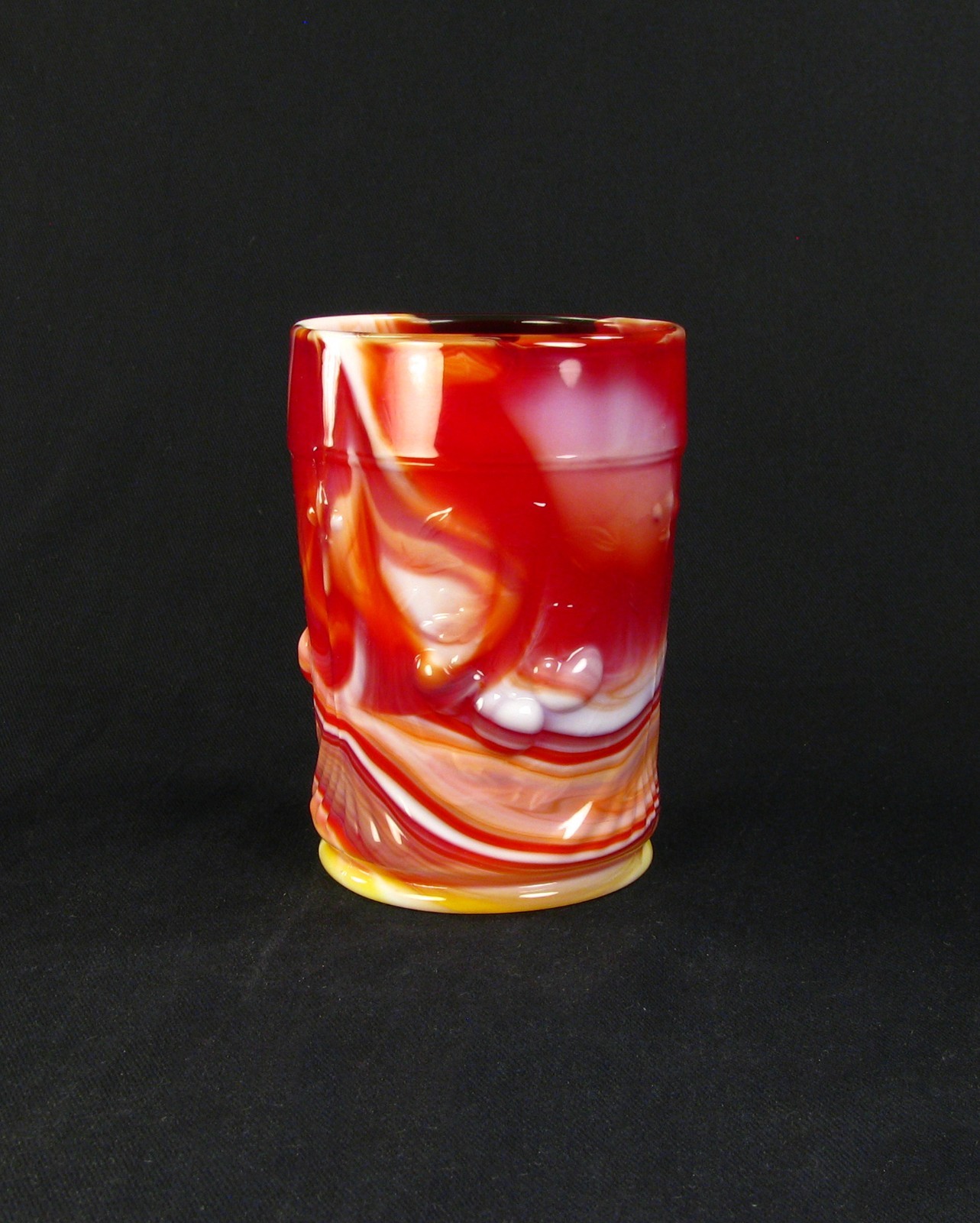 Imperial for L G Wright Glass Red Slag Cherry Pattern 4" Tumbler - 1978