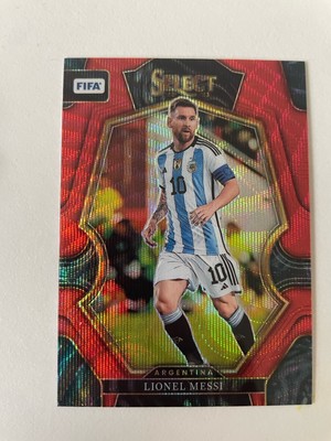 Lionel Messi 2022/23 Panini Select Mezzanine Argentina Red Prizm