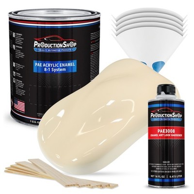 ProductionShop High Gloss Wimbledon White Acrylic Enamel Gallon Kit, Auto Paint