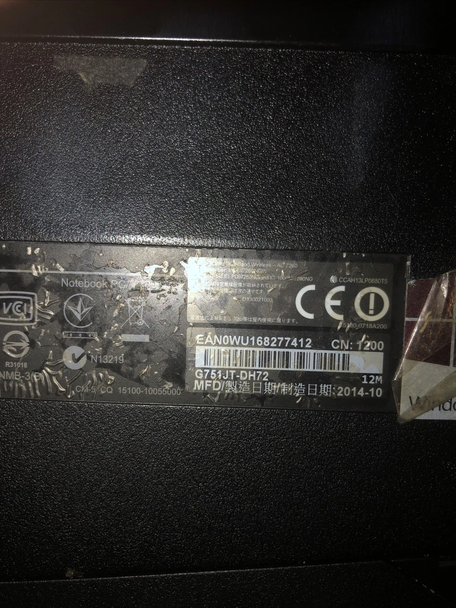 Portátil Asus ROG G751J