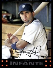 Omar Infante 2007 Topps #542 Detroit Tigers MLB READ FREE SHIPPING AutographDen
