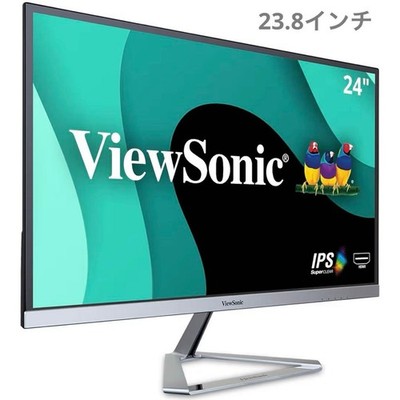 ViewSonic VX2476-smhd 23,8 Zoll FHD 1080p Rahmenloser IPS Monitor HDMI VGA DP