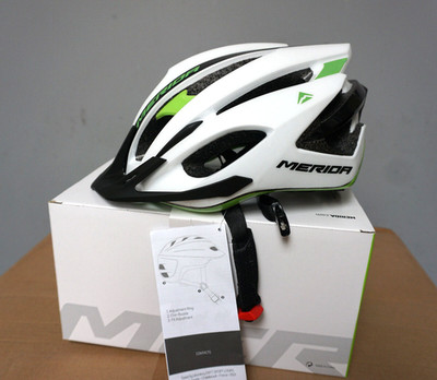 Merida Fahrrad Helm TEAM MTB weiß grün Gr. 55-59 cm Fahrradhelm (A023-644)