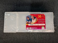 VHS Video Tape Storage Cases Clear Plastic New 30 Pack