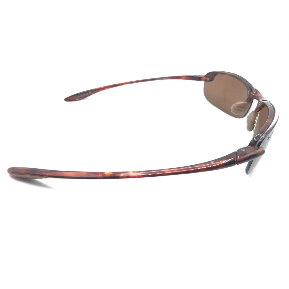 Óculos de sol Maui Jim MJ-805-10 25 vermelho meio aro lente marrom esporte designer feminino - Imagem 4 de 4