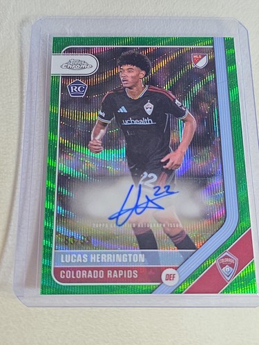 Lucas Herrington Rookie RC Auto Topps Chrome Green / 99 Australia Hull City 