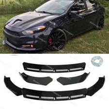 For Dodge Dart 13-16 Glossy Black Front Bumper Spoiler Splitter Spoiler Lip Kit