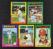 1975 Topps Baseball Star Lot 5 Cards
