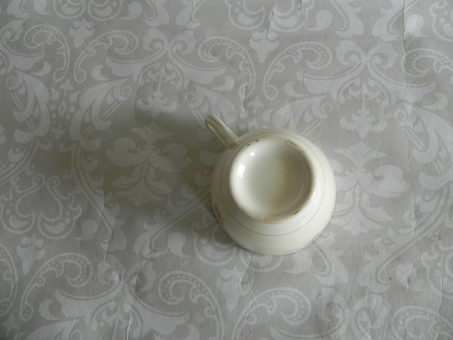 Homer Laughlin Eggshell Nautilus Darcy Pattern 6 Oz Cup & Saucer Floral USA - Picture 7 of 12