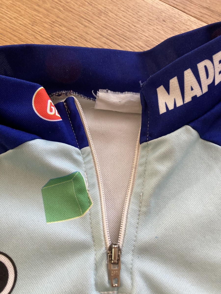 Veste Cycliste Vintage Colnago Mapei – Homme Taille M – Manches Longues – Bleu