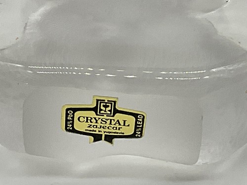 Oso de peluche de cristal Zajecar pisapapeles hecho en Yugoslavia - Imagen 6 de 7