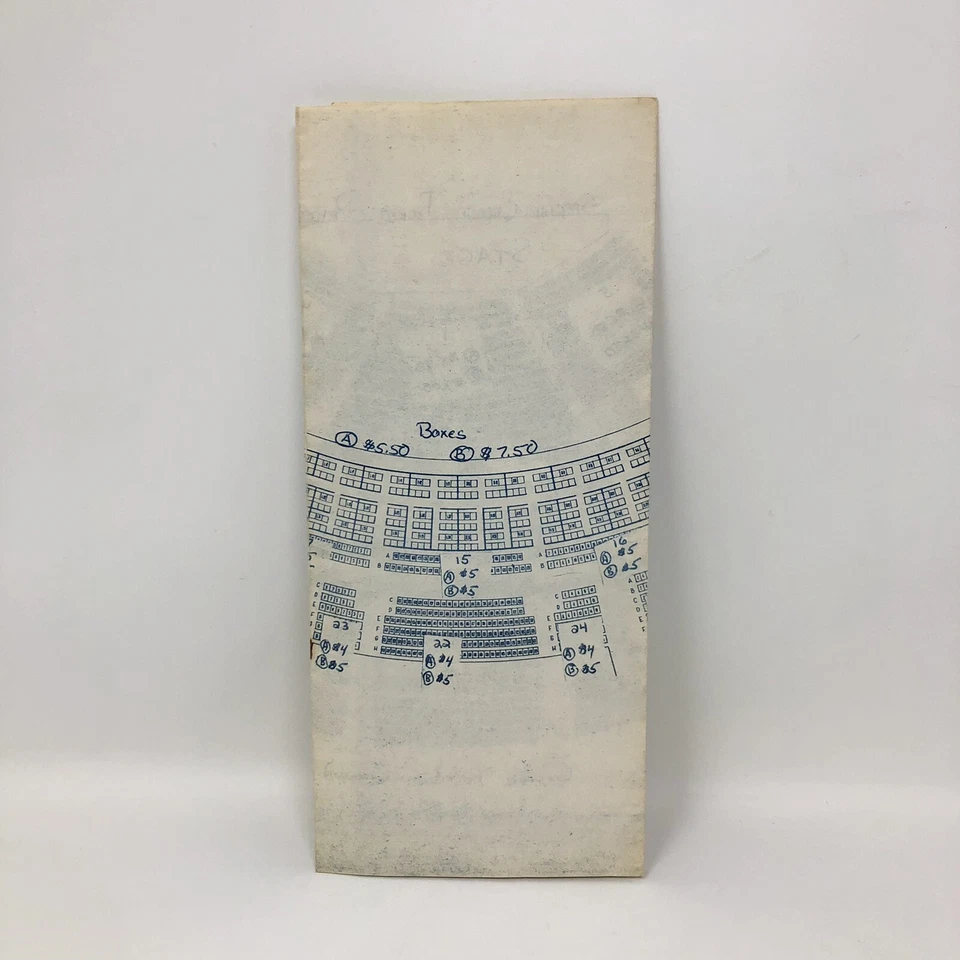 SPAC Saratoga Artes Escénicas Saratoga NY Vintage 2 Caras Asientos Tabla de Precios Foto 3 de 4