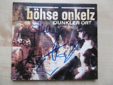 Böhse Onkelz autographs signed CD cover "Darkler Ort"