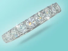 4.5 ct tw Extra Brilliant Eternity Band Top CZ Imitation Moissanite Simulant S 4