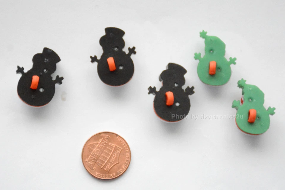 Jolly Snowmen Buttons / Buttons Galore Holiday Collection / Shank - Image 3 of 4