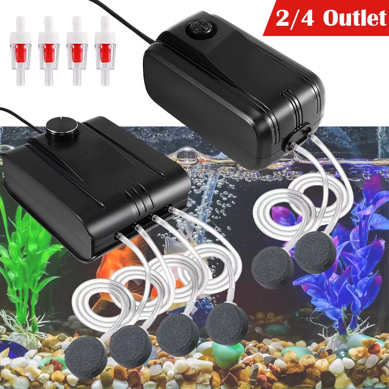 350 Gal Silent Air Pump Large Aquarium Fish Tank Pump Hydroponic Oxygen 4  Outlet