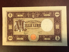 1000 LIRE GRANDE M FASCIO 2° TIPO 12 12 1942 BB CV