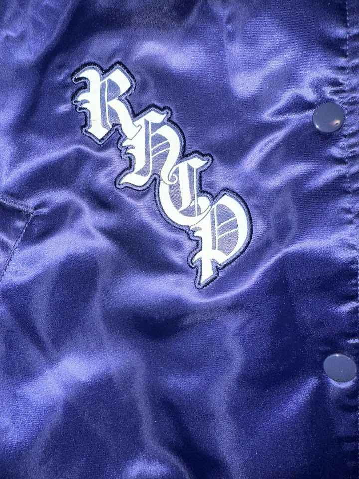 Chaqueta Bomber Oficial Red Hot Chili Peppers 3XL Satén con Parches - ¡Nunca Usada! Foto 3 de 4