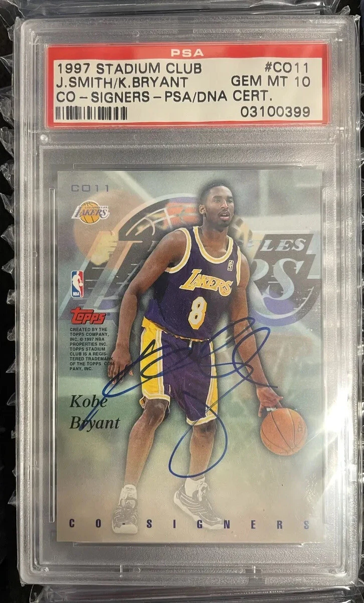 1997 Stadium Club Co-Signers #CO11 KOBE BRYANT Joe Smith PSA 10 POP 2
