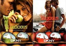 2006 • DKNY 2 Page print ad • 2000s Y2K FASHION red delicious ADV-85