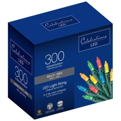 Celebrations LED 300 Multi Colored - Mini Style (Indoor/Outdoor)