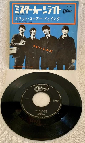 BEATLES "MR. MOONLIGHT" ULTRA-RARE 1965 ORIGINAL JAPAN 1ST PRESSING SINGLE W/PS!