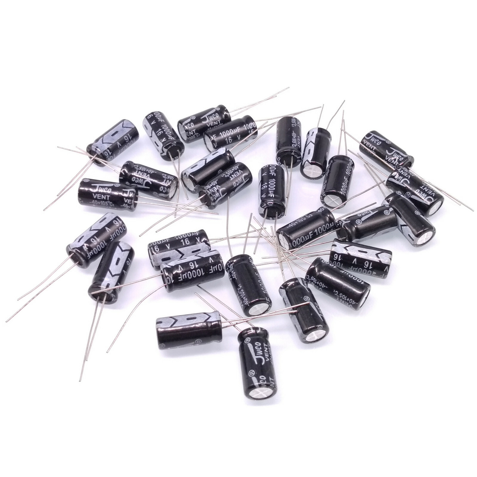 50pcs Electrolytic Capacitors 1000uF 1000mfd 16V +105℃ Radial 8 x 16mm