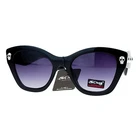 Skull Studded Women's Sunglasses Thick Oversized Butterfly Frame UV400
