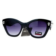 Skull Studded Women's Sunglasses Thick Oversized Butterfly Frame UV400
