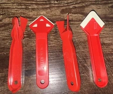 NEW Lot Of (4) Caulk-Away & Caulk-Rite Caulk Removal & Beading Tools 2 Pair