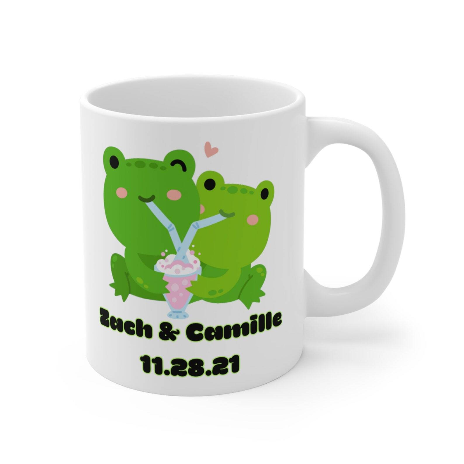 11oz Custom Ceramic Bestie Coffee Mug for Couples Cute Gift