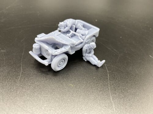 28mm, 3D Printed, WW2, US Airborne Destroyed Jeep, Bolt Action - Picture 1 of 5