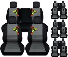 Frontrear Car Seat Covers Blk-charcoal Wdeer Frog Fits Jeep Liberty 2008-2012