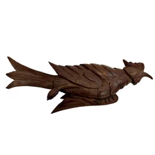 Vintage Antique Black Forest Cuckoo Clock Trim Bird Replacement Part 9 3/8"