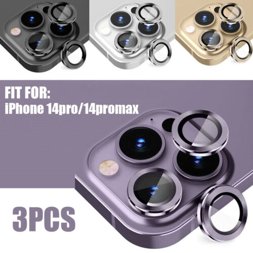 3 pièces protection d'objectif anneau en verre trempé pour iPhone 13 14 Pro Max 14 Pro - Photo 1 sur 27