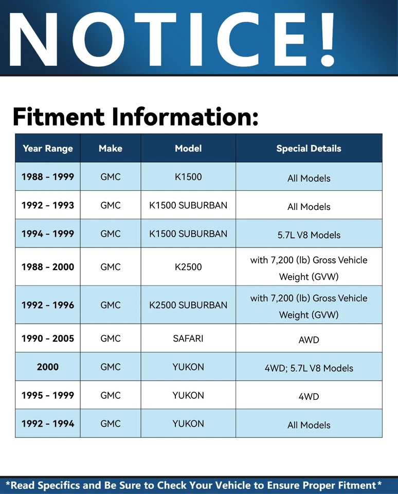 Brazos de control superiores delanteros con rótulas para Chevy GMC K1500 K2500 Tahoe Yukon Foto 3 de 4