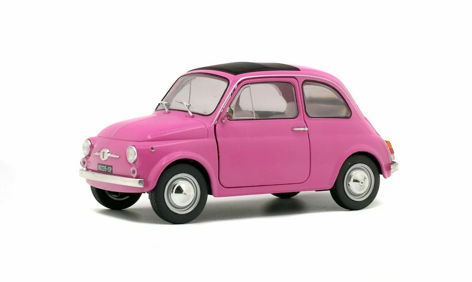 FIAT 500 CLOSED ROOF PINK 1969 SOLIDO S1801402 1/18 METAL 500 L ROSE - Photo 2/4
