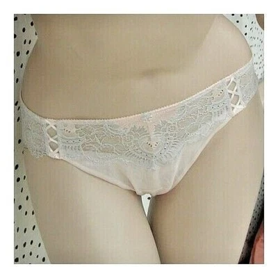 Chantelle Peach/Grey "Haut Couture" Lace/Brocade Tanga Style 3429/8E - Image 1 of 4
