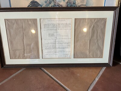 CONEY ISLAND 1970 INSURANCE CONTRACT WRITTEN IN FRENCH VINTAGE Hot Dogs Rare VTG