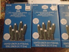 Lote de 2 Micro Luces Navidad Serie Decorador Pro, LED Blanco FRÍO 100 unidades,