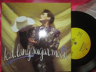 k.d. lang  promo stickered Sugar Moon: 7inch Vinyl Single  Sire  W7841