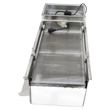 110V 4MM Linear Vibrating Screen Single Layer Straight Sieve Machine Sifter 80W